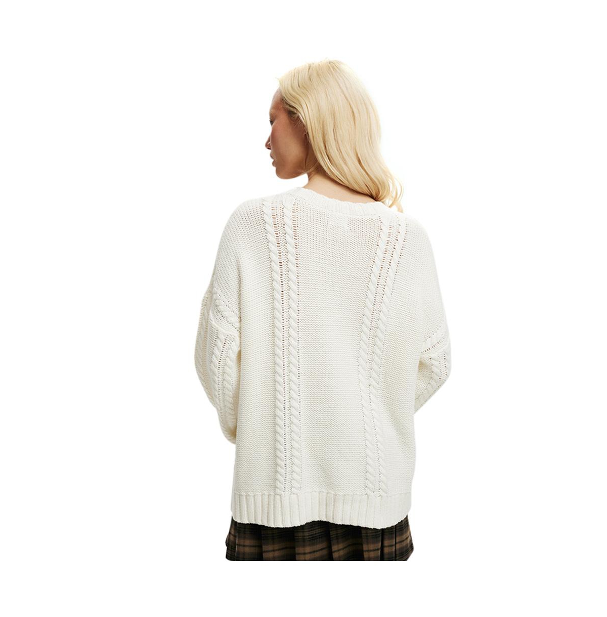 Cotton On Women's Oversized Cable Sweater