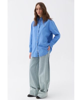 Women's Oversized Button-Up Shirt
