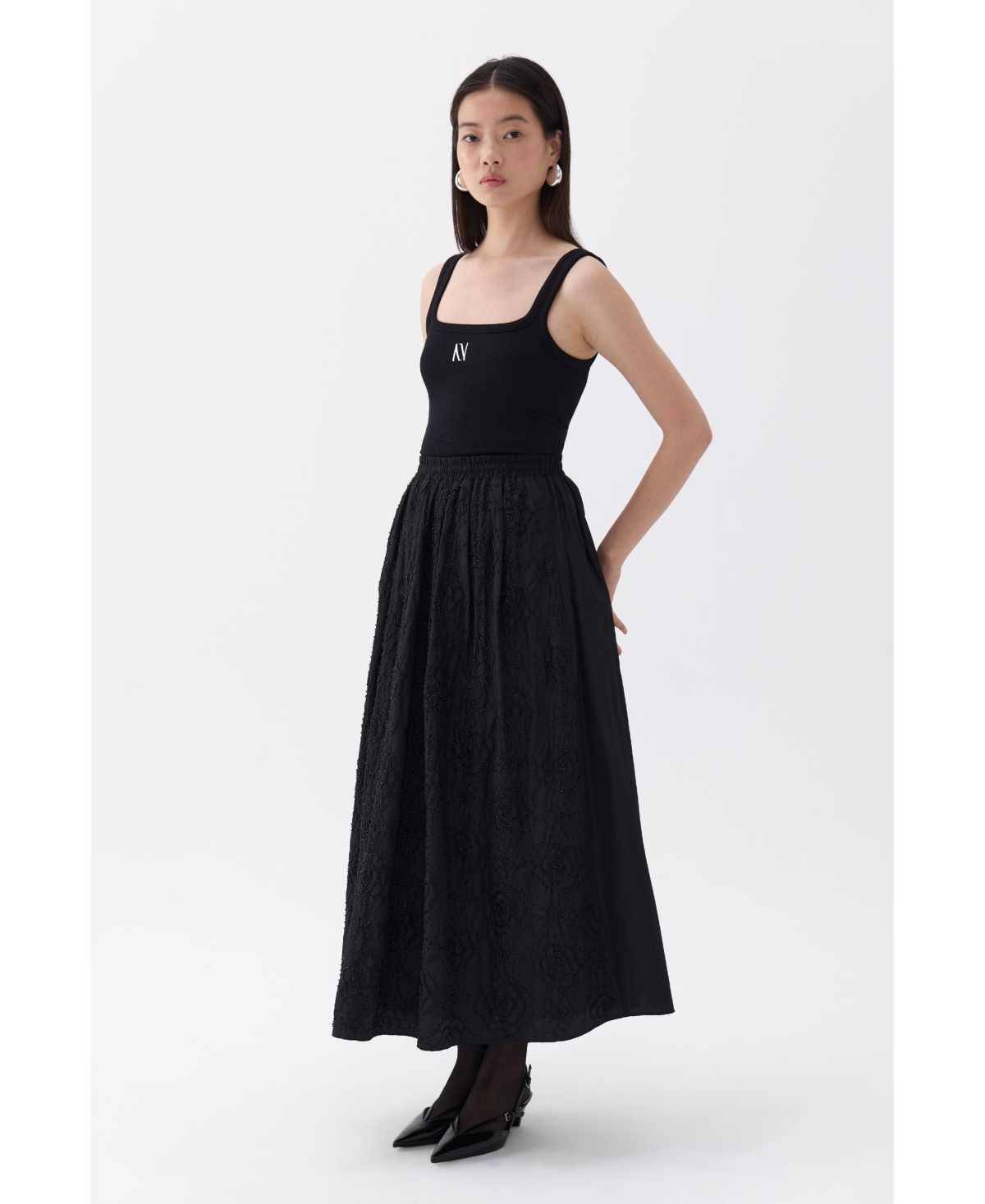 Nocturne Women's Beaded Maxi Skirt