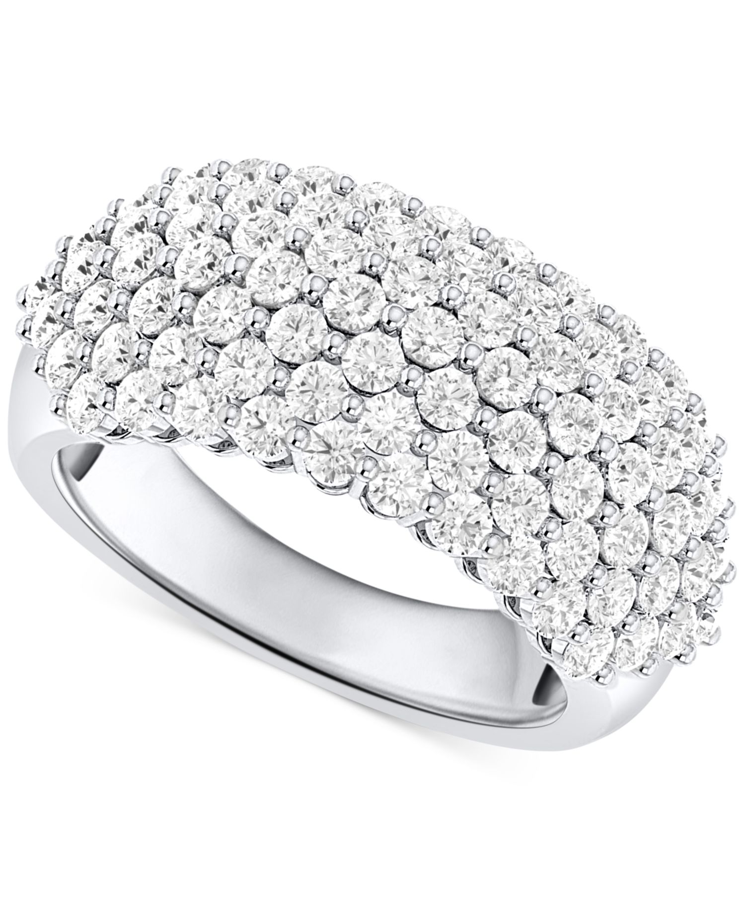 Lab-Grown Diamond Pav&eacute; Band (2 ct. t.w.) in Sterling Silver or 14K Gold-Plated Sterling Silver