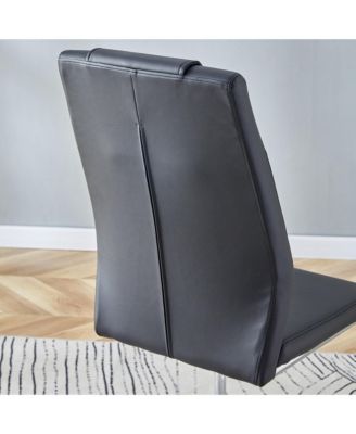 Modern PU Leather Dining Chairs with Metal Legs | Easy Assembly