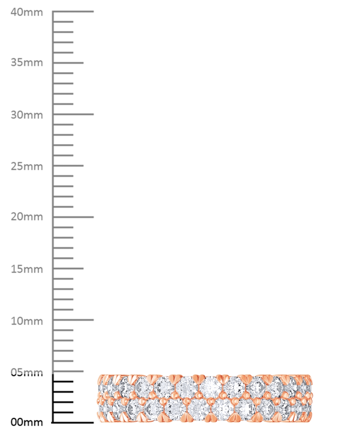 Macy's Diamond Double Row Eternity Ring (3 Ct. T.w.) In Platinum, 14k White Gold, 14k Gold, Or 14k Rose Gol In Rose Gold
