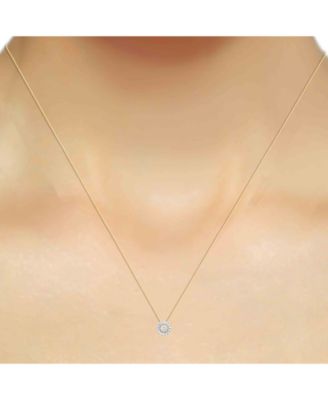 2-Pc. Set Lab-Grown Diamond Pendant Necklace & Matching Stud Earrings  (1/2  ct. t.w.) in Sterling Silver or 14K Gold-Plated Sterling Silver