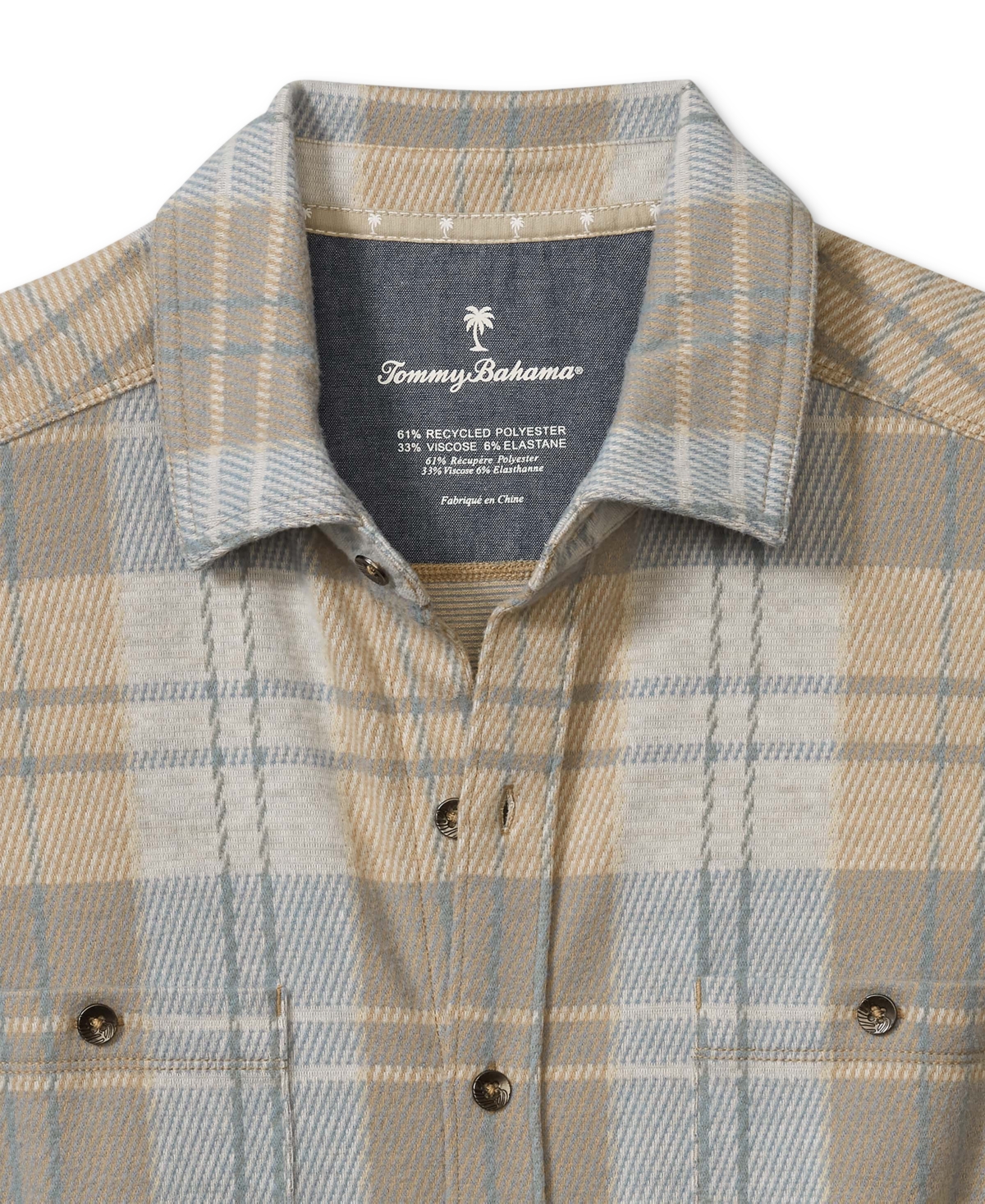 Tommy Bahama Men's Fireside Modesto Long Sleeve Button-Front Plaid Flannel Shirt