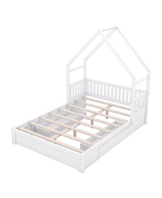 Streamdale Queen Platform Bed with Drawers and Guardrail