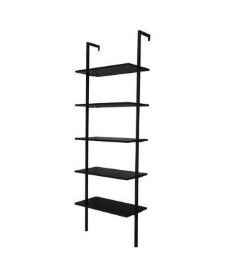 Industrial 5-Tier Modern Ladder Shelf for Home and Office