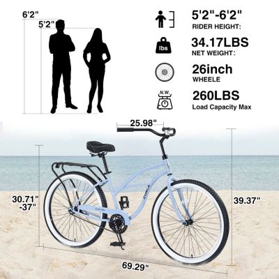 Streamdale 17-inch Single-Speed Cruiser Bike with Classic Comfort Features