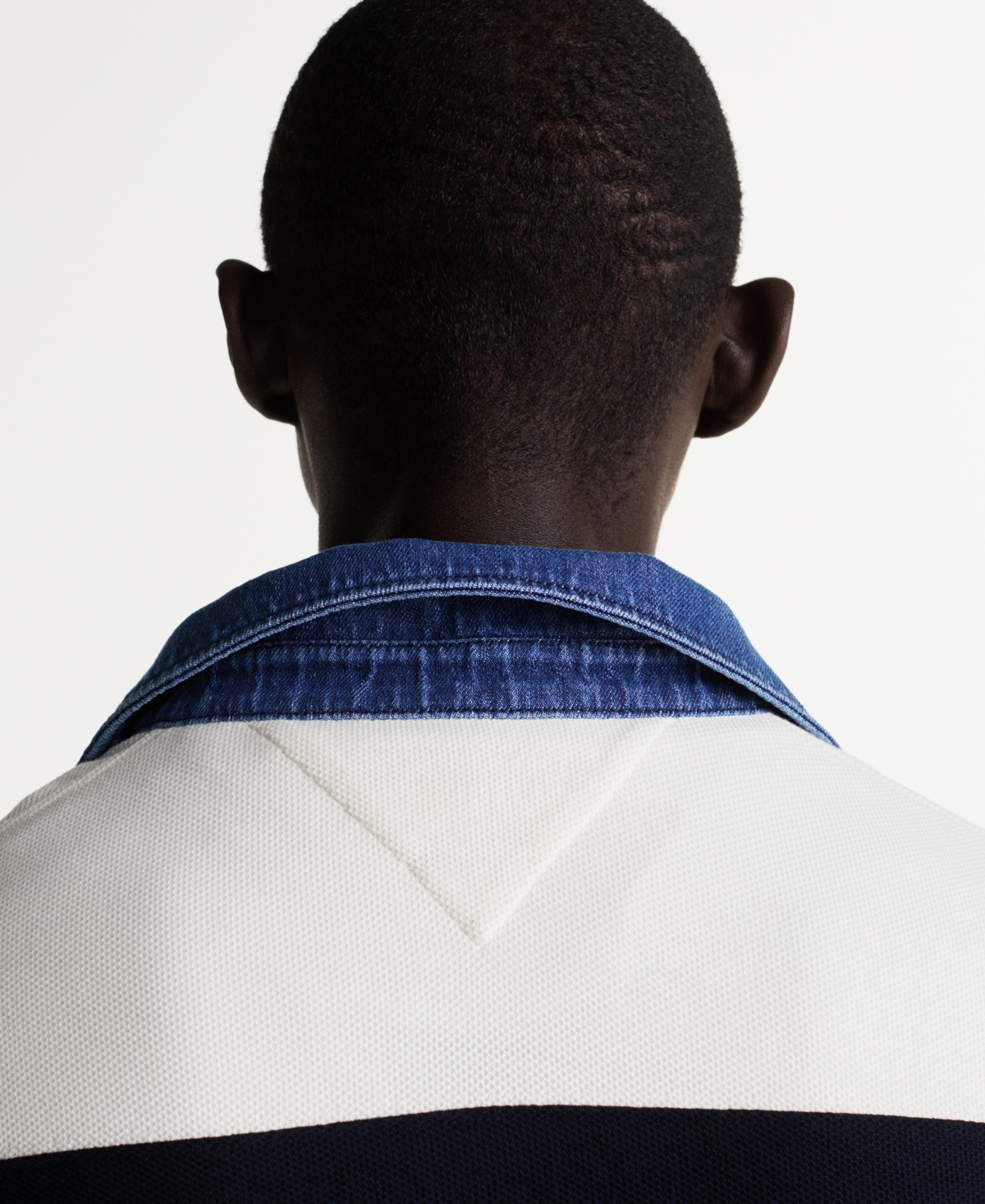 Tommy Hilfiger Men's Relaxed-Fit Stripe Rugby Polo -/ Desert Sky
