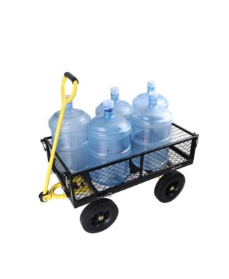 Solid Wheels Garden Cart for Easy Firewood Transport