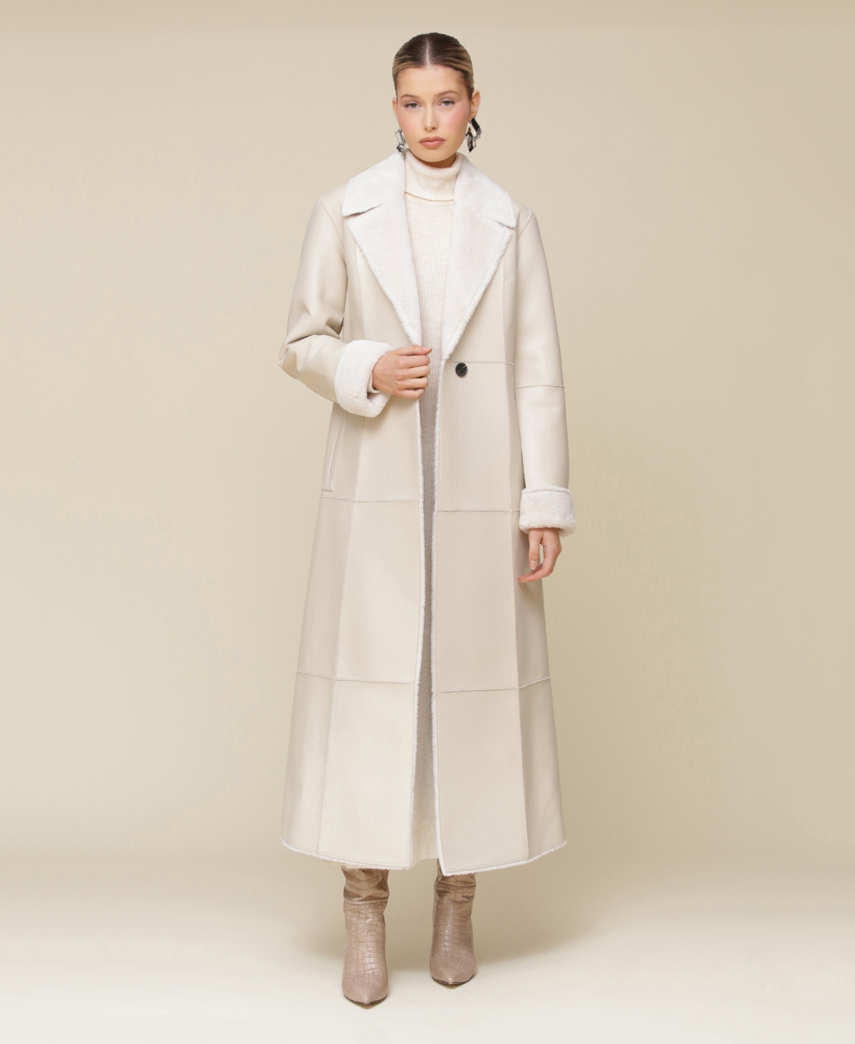 Avec Les Filles Women's Reversible Faux-Leather Coat