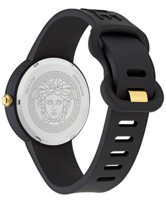 Women's Swiss V-Pop Black Silicone Strap Watch 39mm