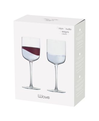 Wave Wine Glasses, Set of 2