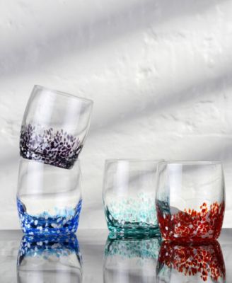 Speckle Double Old Fashioned Tumblers, Set of 4
