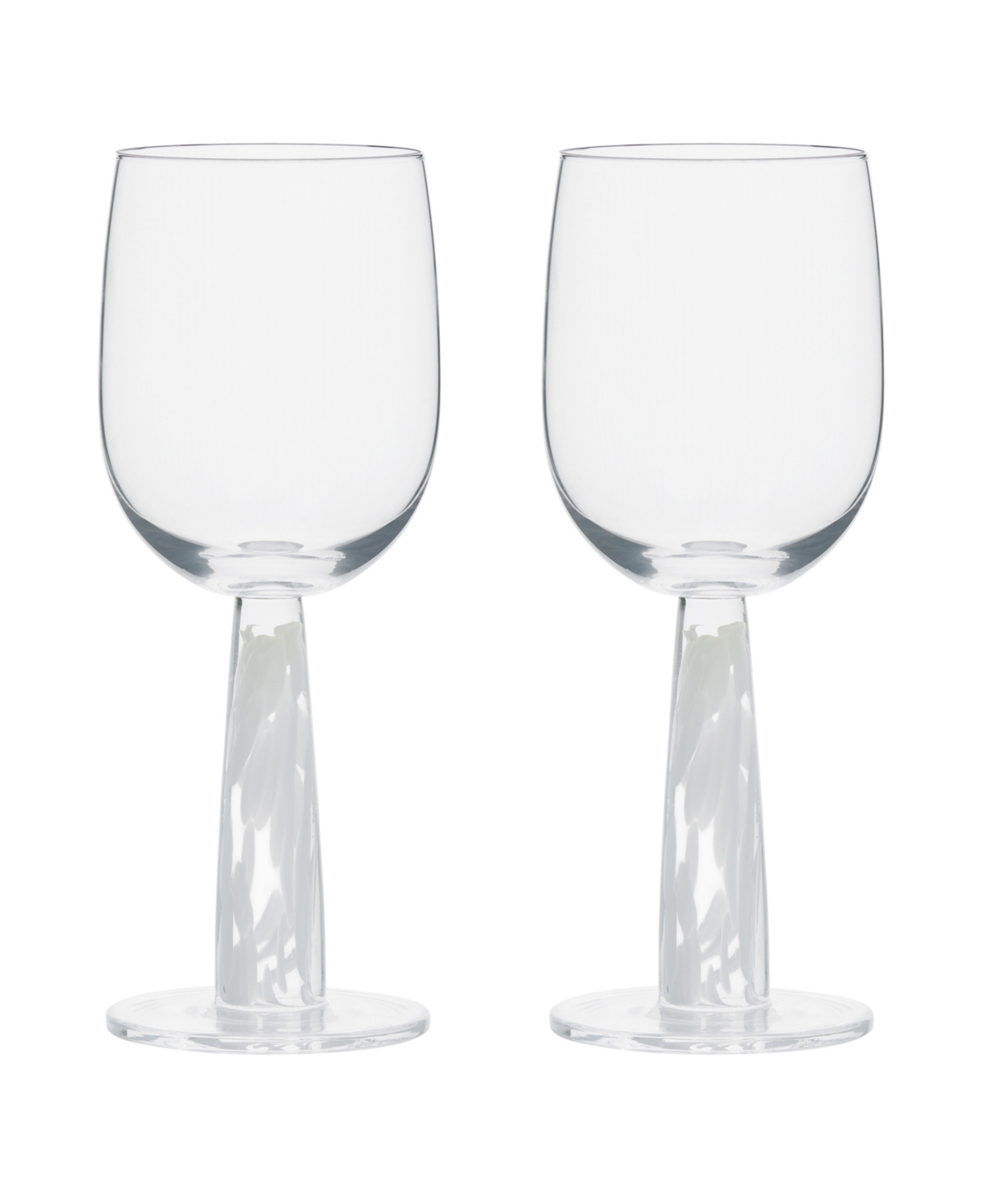Anton Studio Designs Bjorn Wine Glasses, Set Of 2 In White