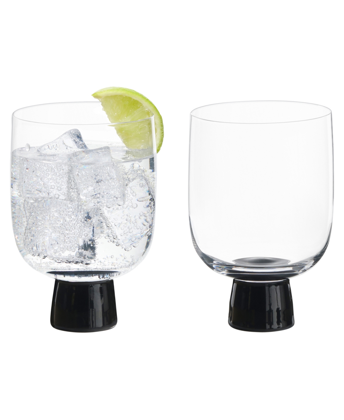 Anton Studio Designs Oslo Double Old Fashioned Tumblers, Set Of 2 In Black