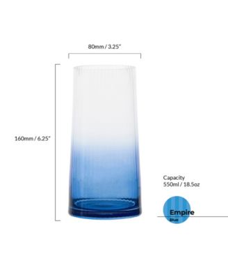 Empire Blue Highball Tumblers, Set of 2
