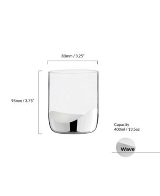 Wave Double Old Fashioned Tumblers, Set of 2