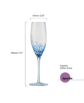 Speckle Champagne Flutes, Set of 4
