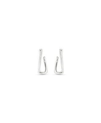 Link Shaped Metal Alloy Earrings