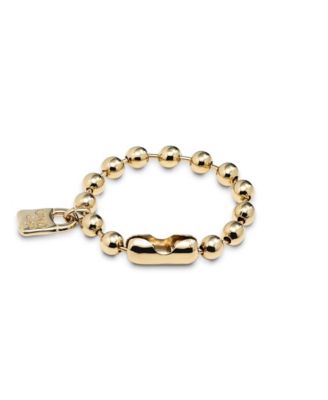 Sterling Silver and 18k Gold Padlock Charm Bracelet