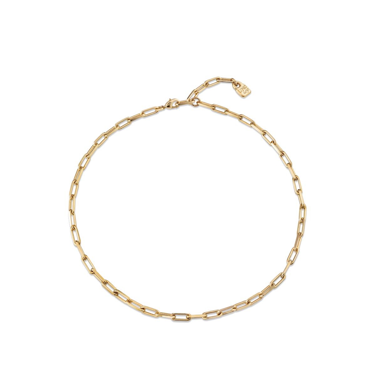 Unode50 Metal Alloy Short Elongated Links Chain In Gold