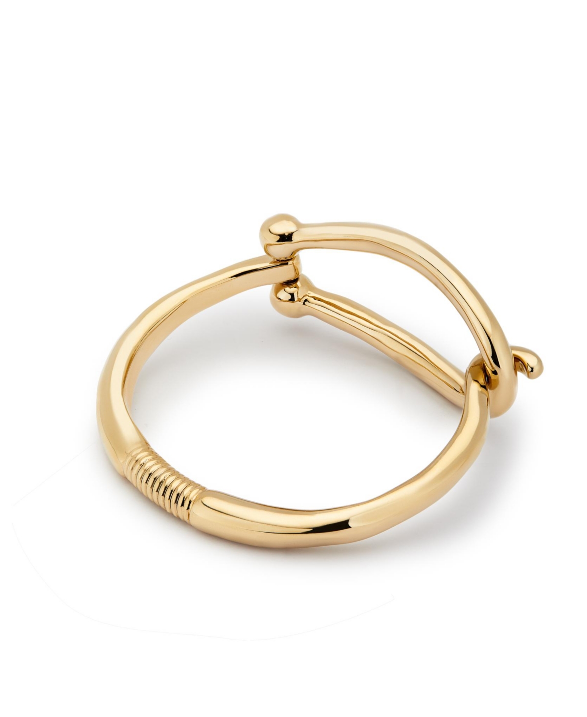 Unode50 Rectangular Central Link Rigid Bracelet In Gold