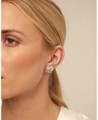 Medium Heart Shaped Metal Alloy Earring