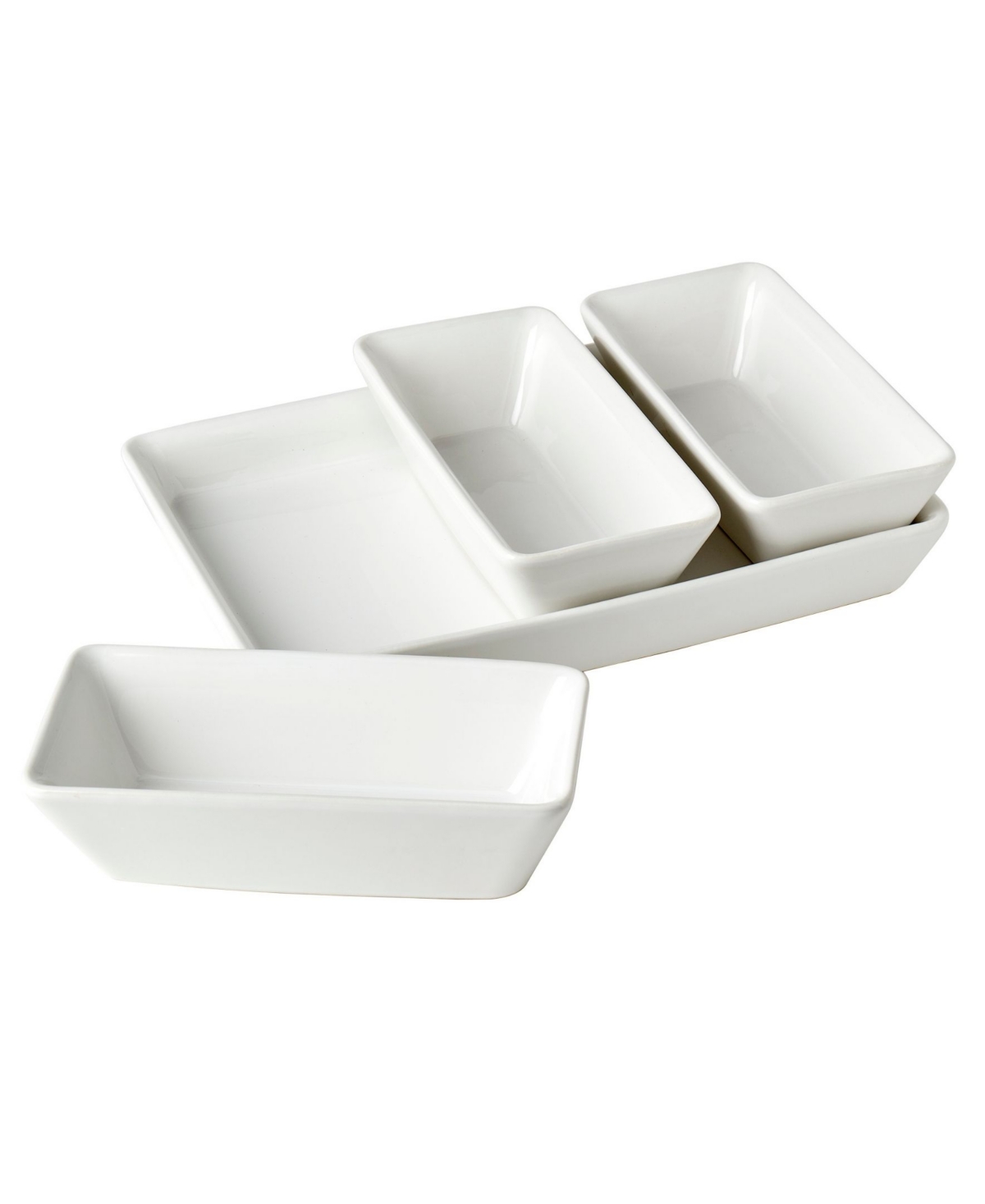 Denmark Tools For Cooks Rectangular 4 Pc. Serving Set In White