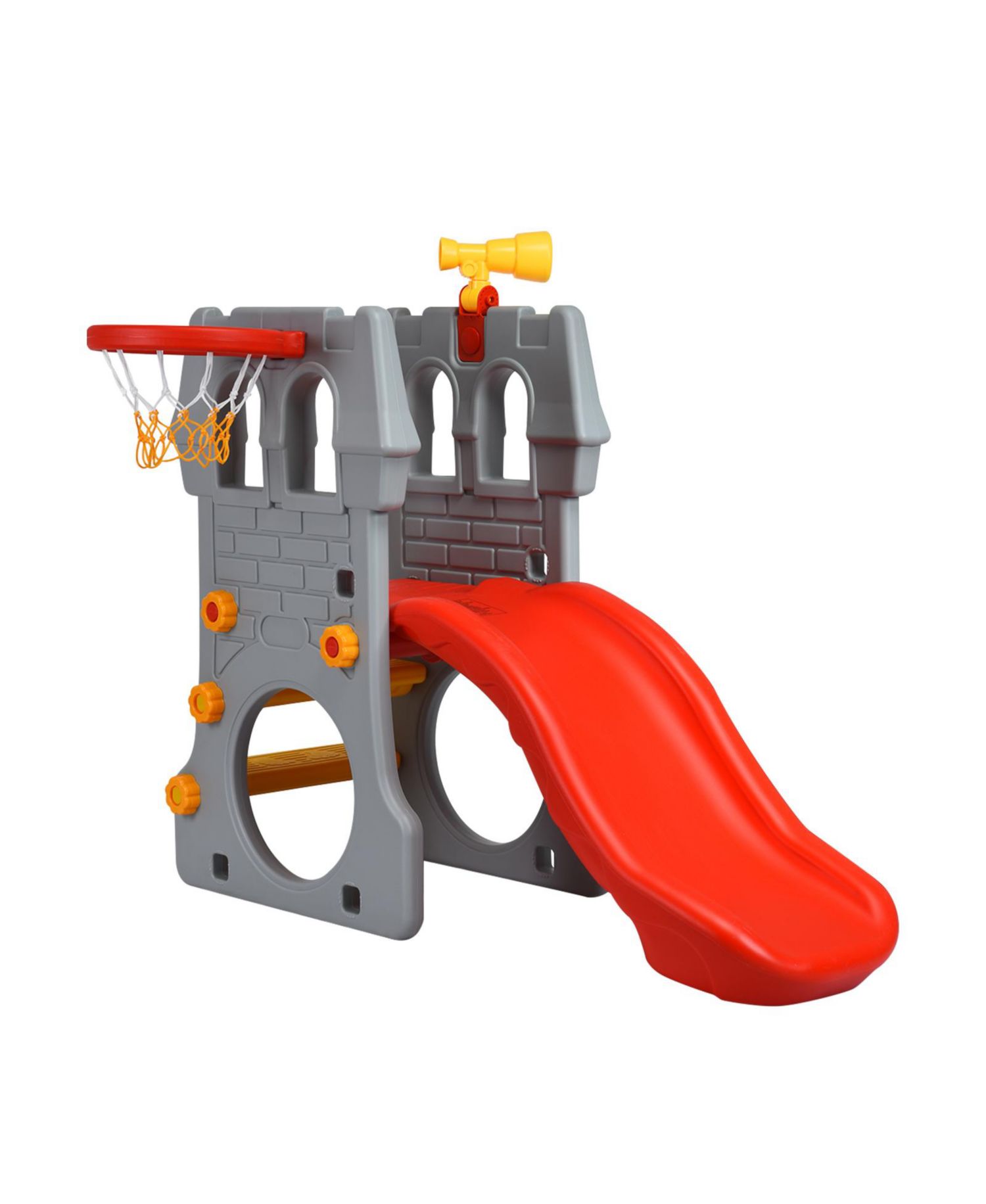 Toddler 5 in 1 Climber Slide Playset with Basketball Hoop