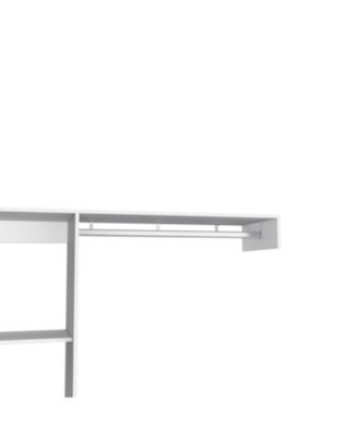 Dynamic 150 Closet System, Five Open Shelves, One Drawer, One Metal Rod, White