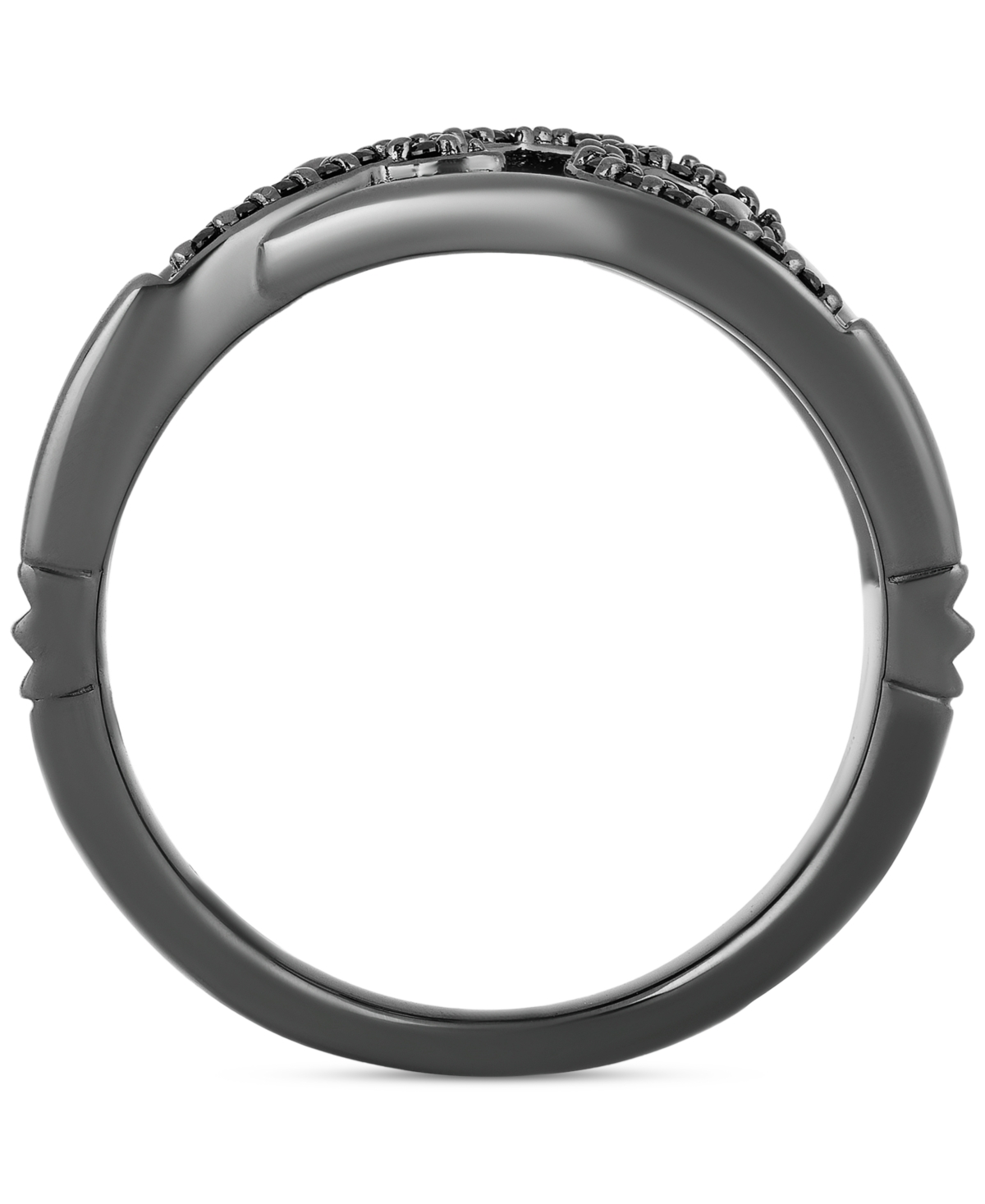 Disney Enchanted Vault Black Diamond Maleficent Ring (1/6 Ct. T.w.) In Black Rhodium-plated Sterling Sliver In Black Rhodium-plated Sterling Silver