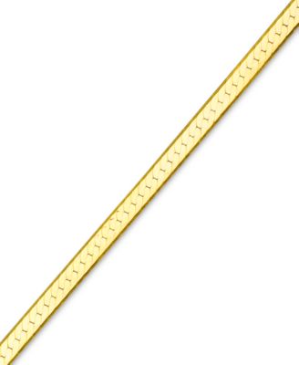 20" Flat Herringbone Chain Necklace (1-1/4mm) in 14k Gold