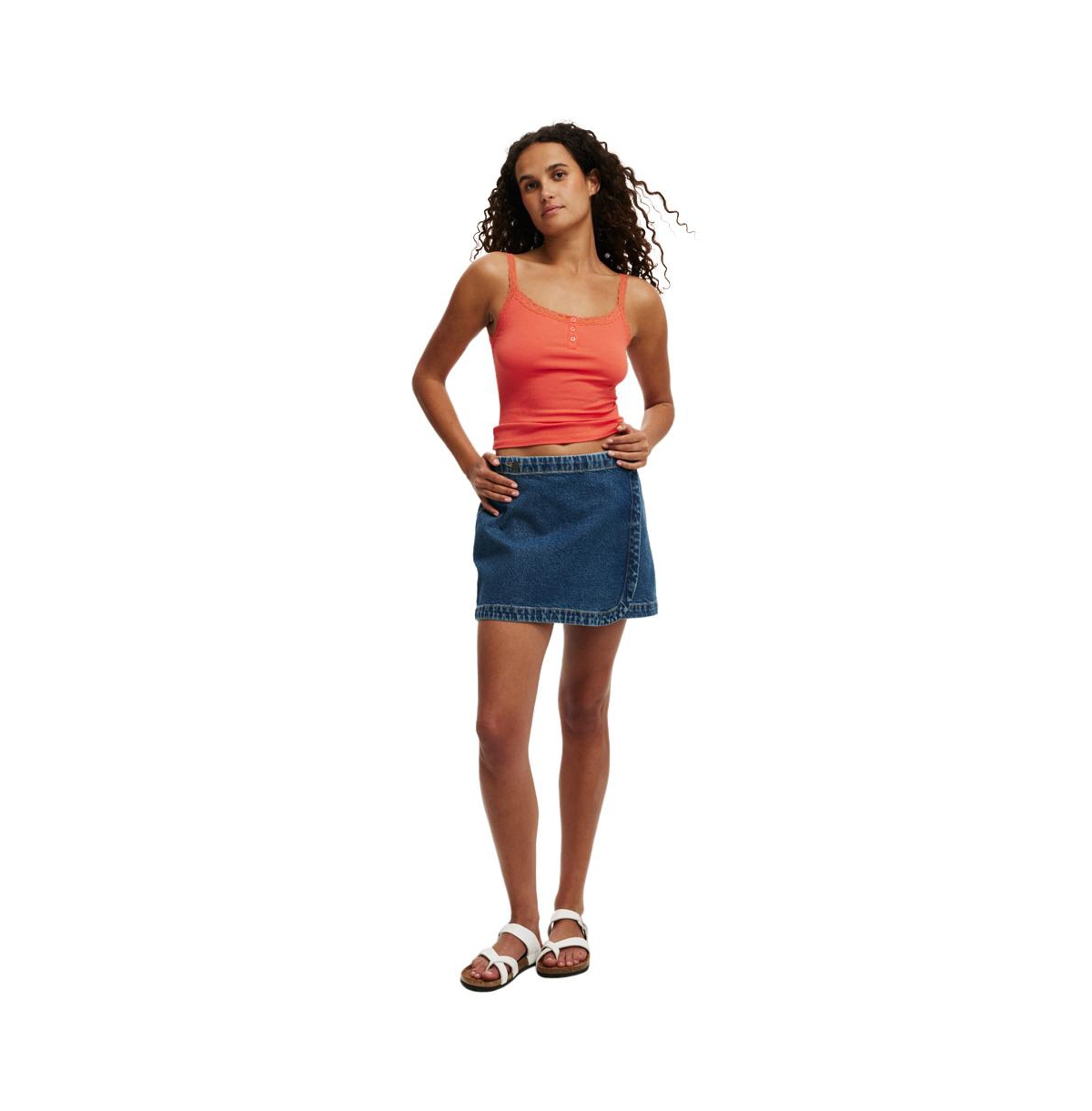 Women's Cotton On Wrapped Denim Mini Skirt