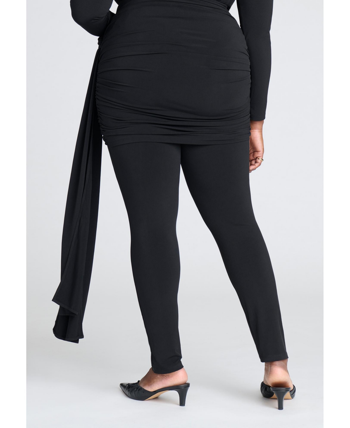 Eloquii Plus Size Draped Mini Skirt Legging
