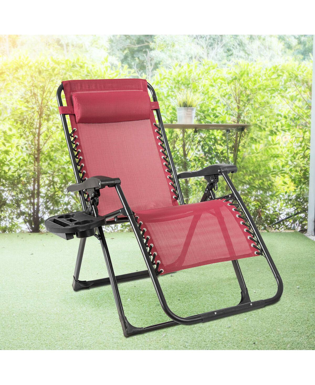 Inolait Sugift Oversize Lounge Chair with Cup Holder of Heavy Duty for outdoor