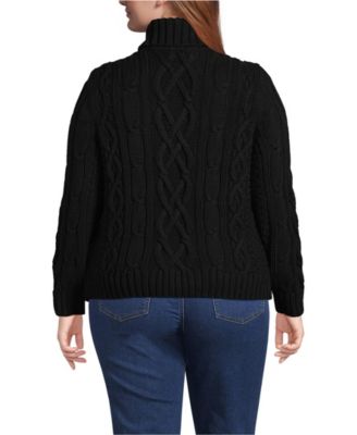 Plus Size Drifter Cable Turtleneck Sweater