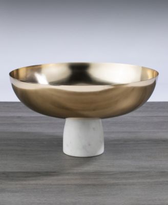 Uptown Pedestal Bowl on Marble Stand