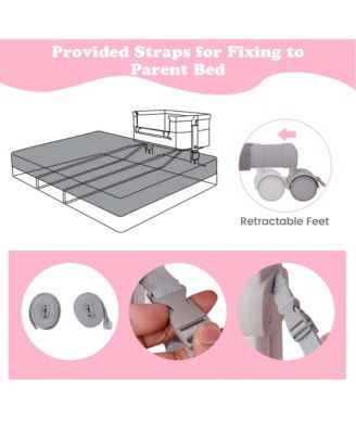 Baby Bassinet Bedside Sleeper with6-Level Adjustable Height