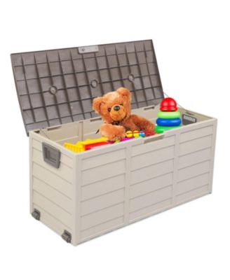 75 Gallon Outdoor Garden Plastic Storage Deck Box – Elegant & Practical Storage Solution