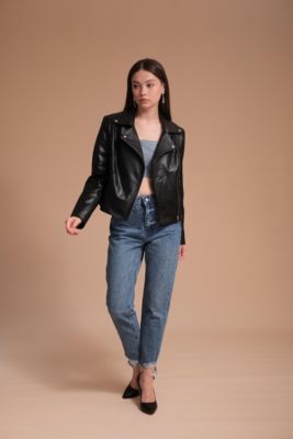 Women's Leather Jacket, Black