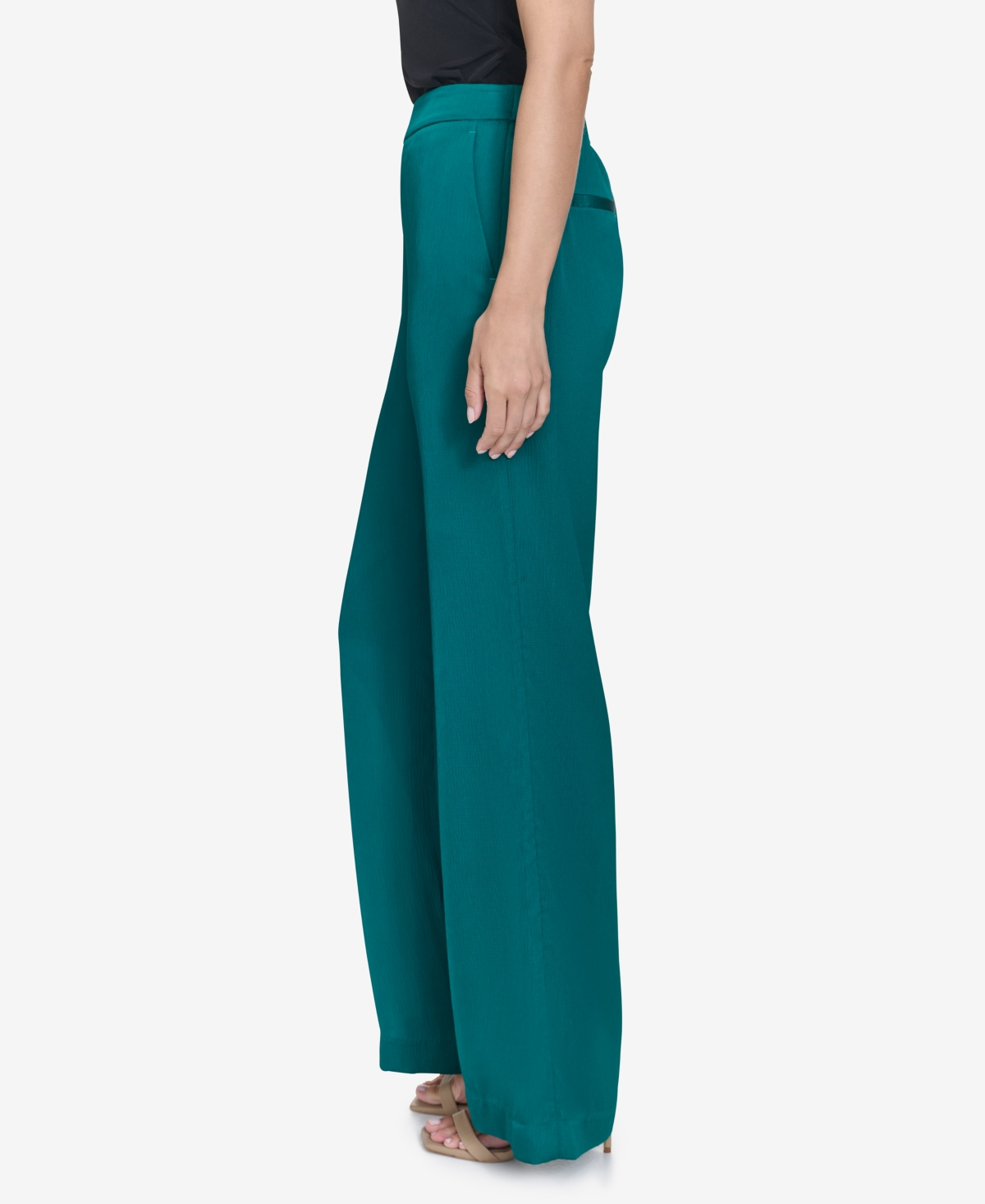 Halston Women's Mid-Rise Straight-Leg Pull-On Pants