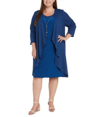 R & M Richards - Plus Size 2-Pc. Necklace Jacket Dress