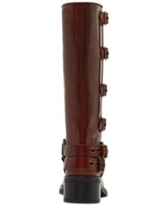 Women's Rocky Knee-High Buckled Moto Boots