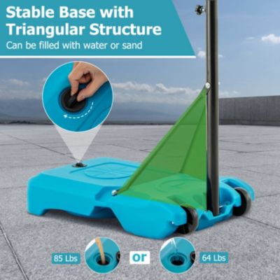 Adjustable Pool Basketball Hoop with Stable Base Portable Design and Durable Backboard for Indoor and Poolside Play