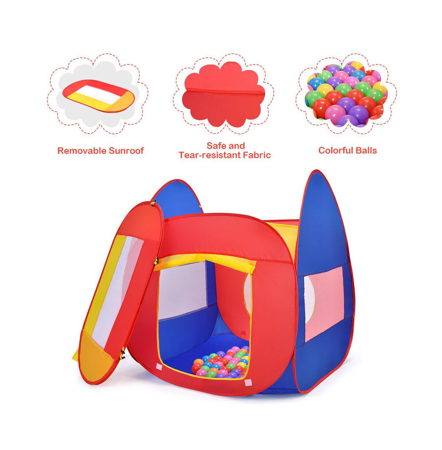 Детская игрушка HONGGE Portable Kid Play House Toy Tent with 100 Balls — фото 5