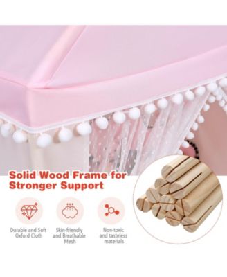 Kids Play Tent Large Playhouse Children Play Castle Fairy Tent Gift with Mat