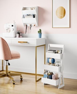 Kids Catch-All Wall Shelf with 3 Hooks