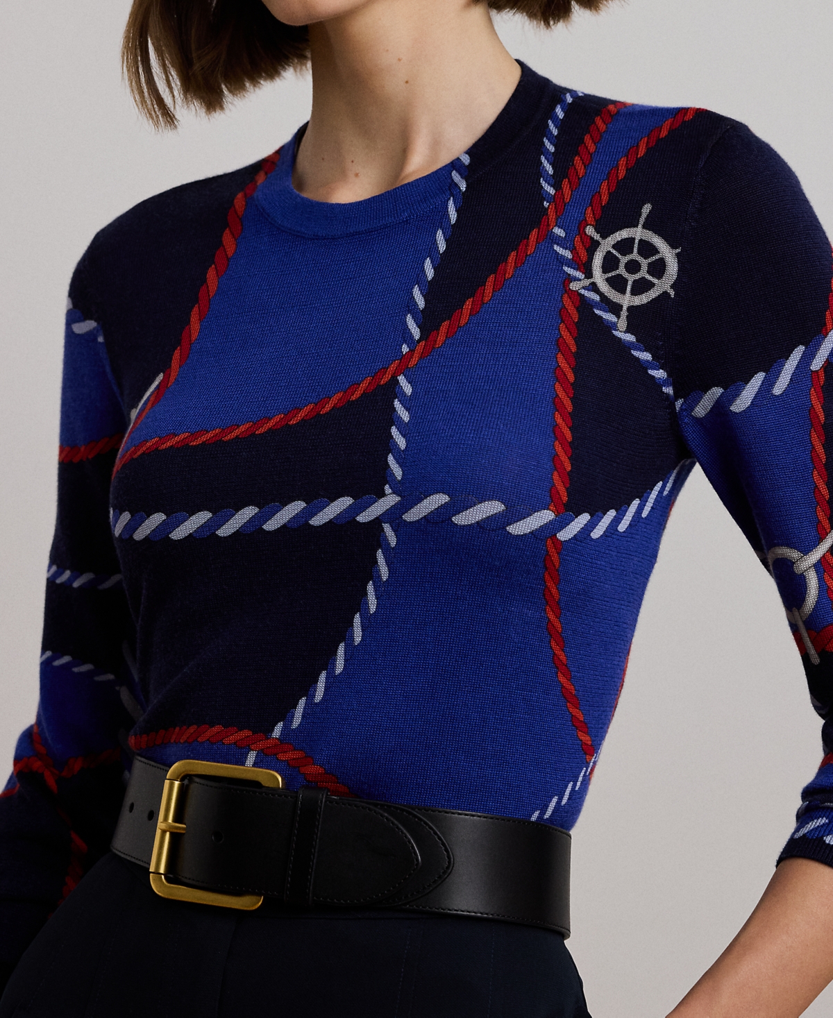 Lauren Ralph Lauren Petite Slim-Fit Printed Sweater
