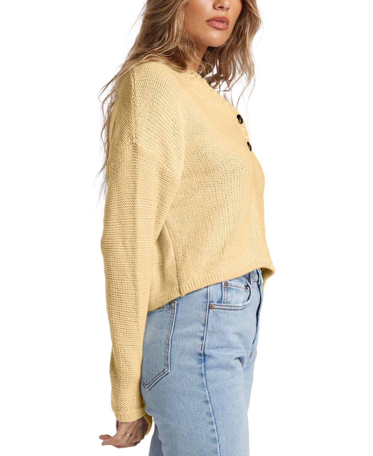 Billabong Juniors' Shallow Waters Long-Sleeve Henley Sweater Top