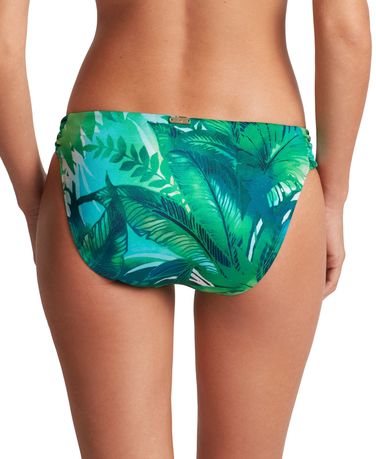 Shop Ralph Lauren Women's Printed Twisted Side-tab Bikini Bottoms In Cartago Palms